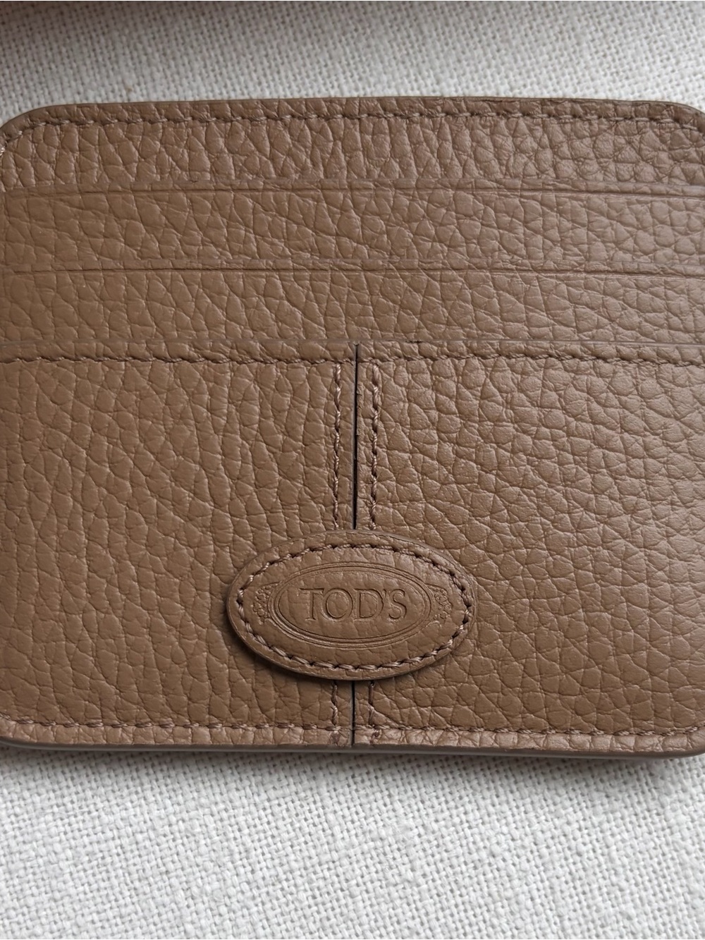 TOD’S dark taupe leather card holder - Picture 2 of 7